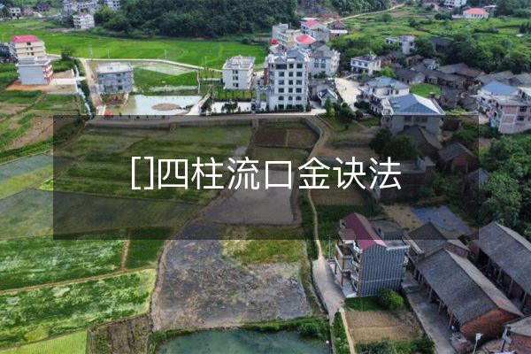 []四柱流口金诀法
