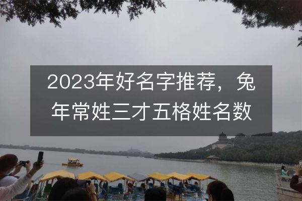 2023年好名字推荐，兔年常姓三才五格姓名数理100分