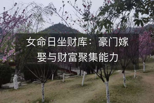 女命日坐财库：豪门嫁娶与财富聚集能力