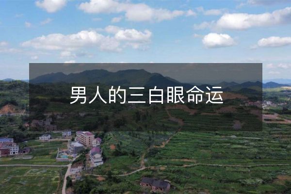 男人的三白眼命运
