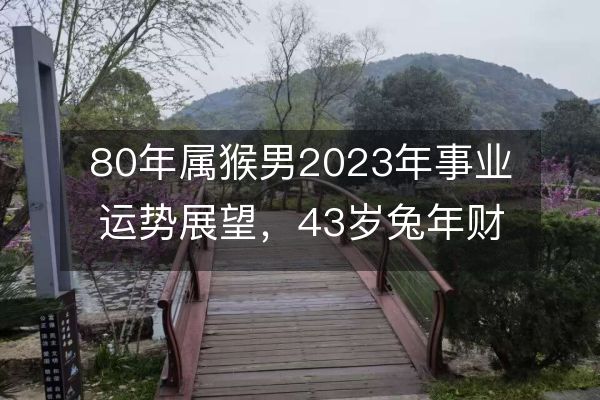 80年属猴男2023年事业运势展望,43岁兔年财运看好