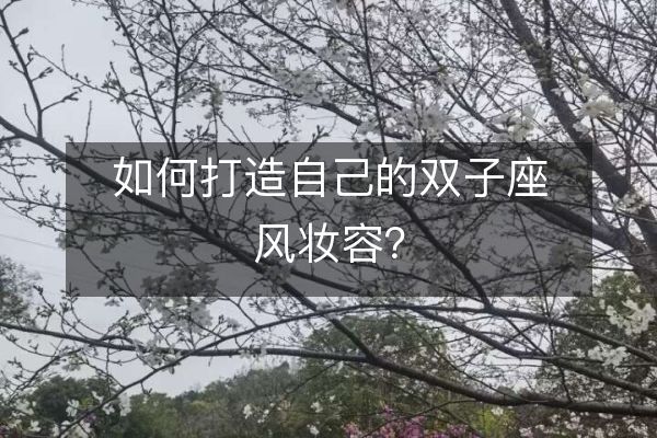 如何打造自己的双子座风妆容？