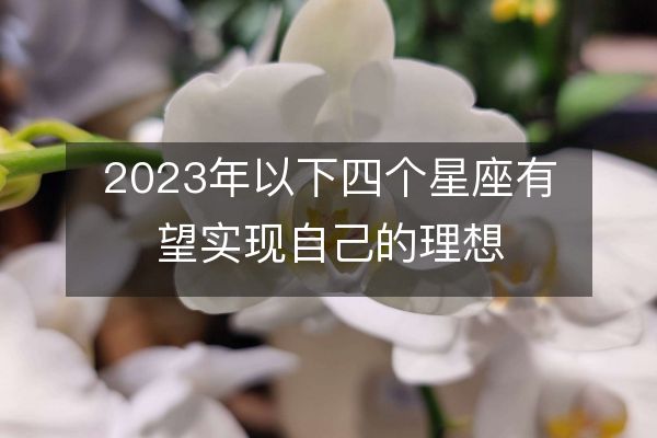2023年以下四个星座有望实现自己的理想