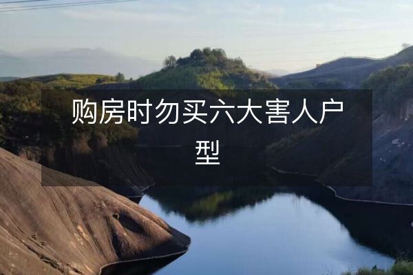 购房时勿买六大害人户型